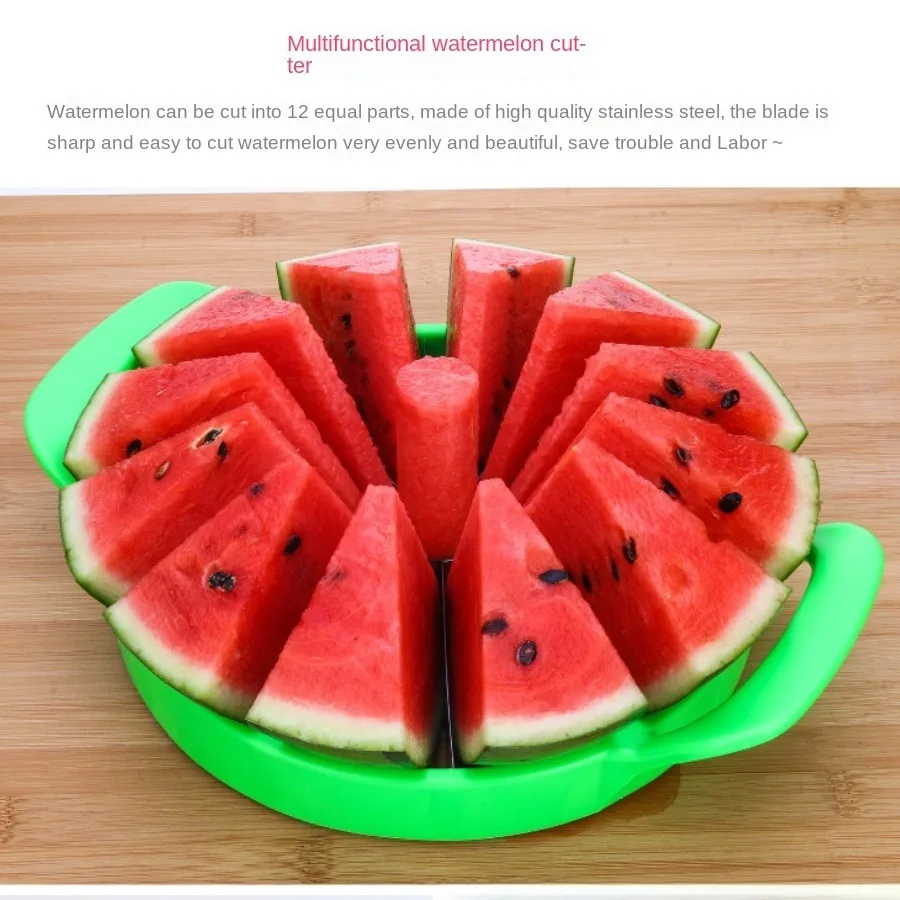 Watermelon knife stainless steel fruit cutter household watermelon slicer large Hami melon fruit divider