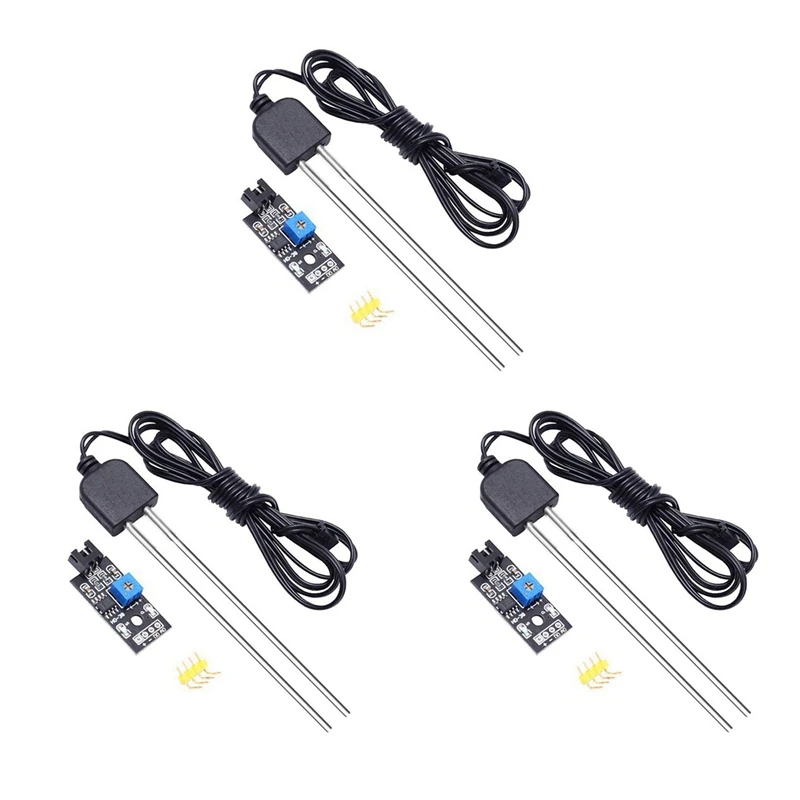 

3X Soil Moisture Humidity Sensor Detector Module Soil Moisture Test Board Soil Humidity Test Corrosion Resistance Probe