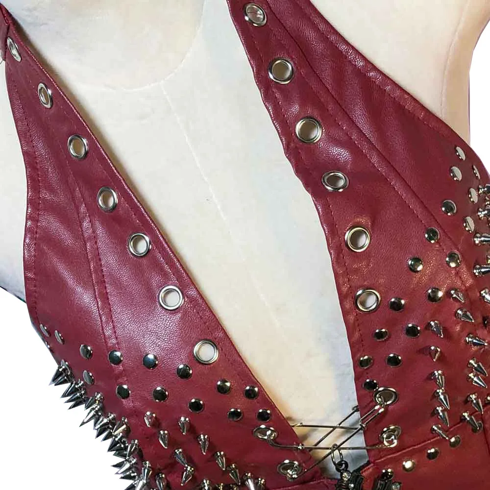 Goth Tops Y2K T-shirt Ladies with Spikes Emo Clothing Cyber Sexy Scene Spiked Grunge Punk Rock Clothes ALT Vkei Gothic Tank