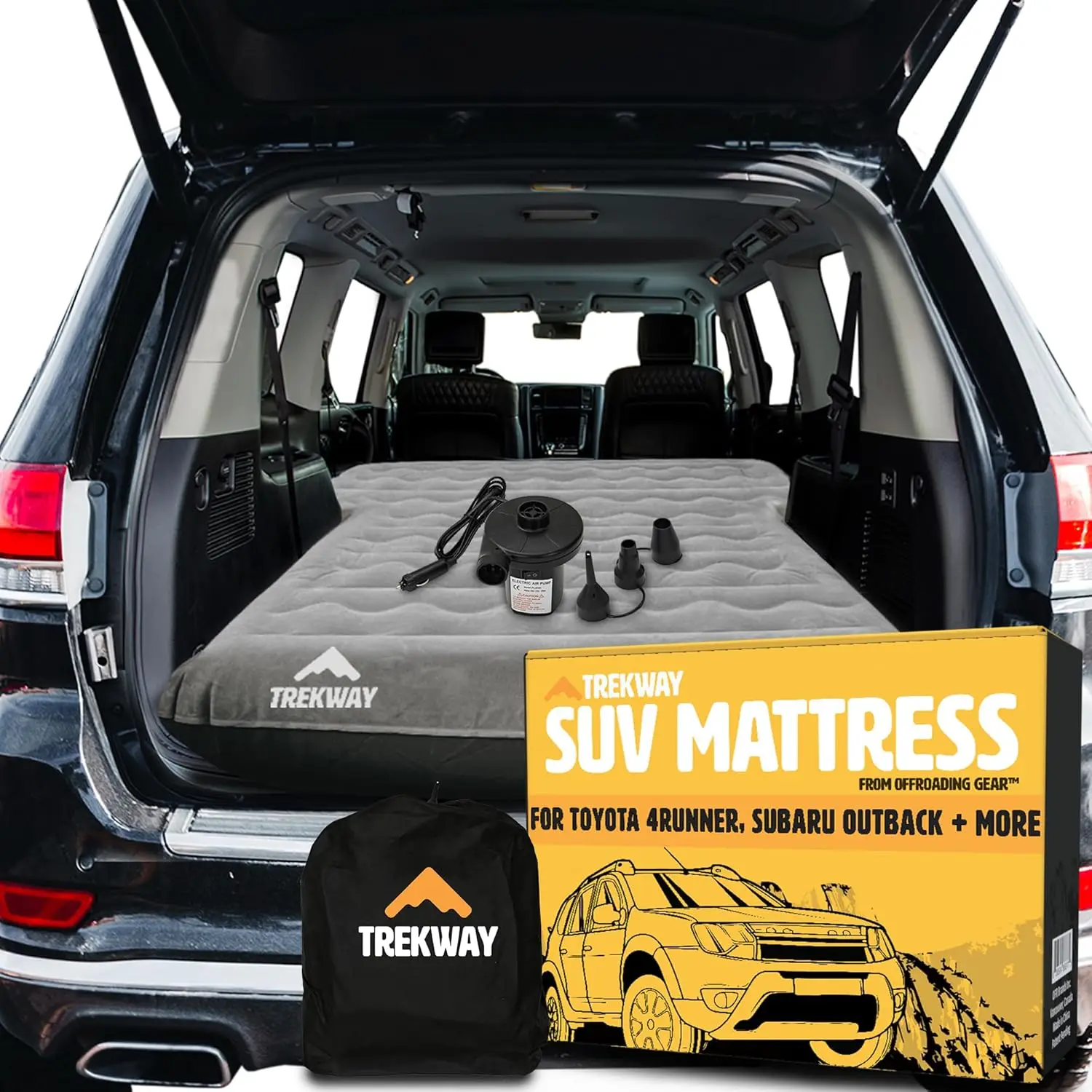 

SUV/Van Inflatable Air Mattress w/Side Chambers - Car Camping Bed - for 4Runner, Outback, Forester, Cherokee, RAV4, Blow Up Inf
