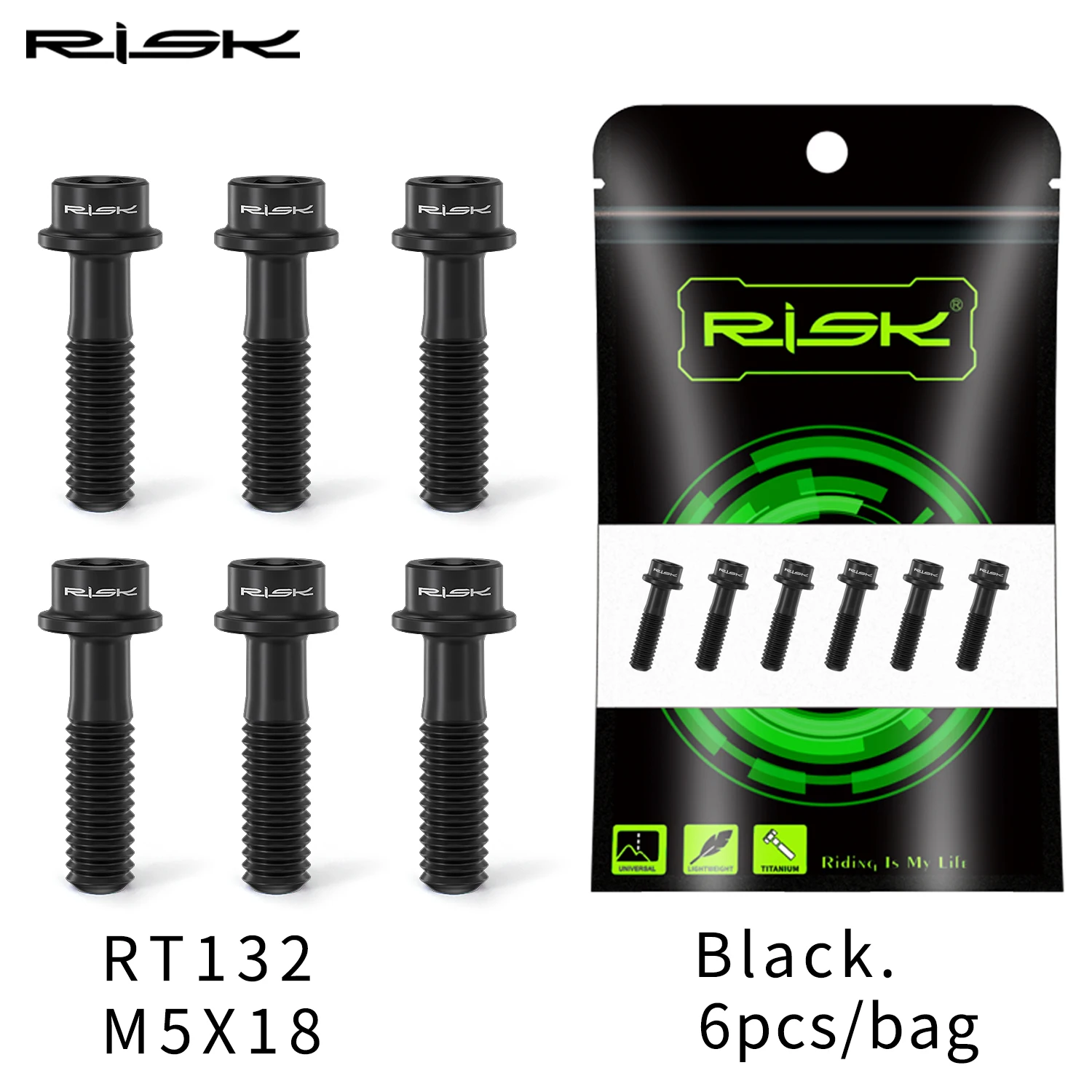 Risiko Titan Spindel schrauben 6 Stück m5x16mm m5x18mm Titan legierung Fahrrads chaft Schrauben bunte Fahrrads chaft MTB Bolzen Fahrrad zubehör – Detail 14