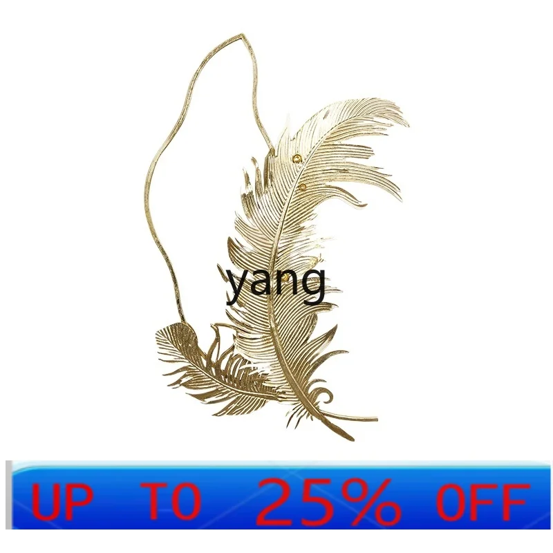 LH Wall Decorative Mirror Modern Minimalist Living Room Creative Three-Dimensional Iron Feather Wall Hanging Mirror