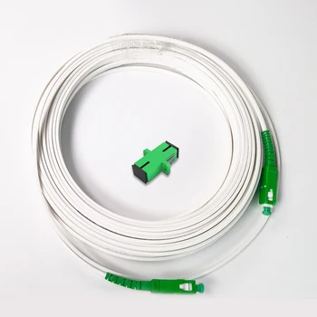 Indoor Fiber Drop-Kabel Optische Patchkabel Ftth Sc/Apc Naar Sc/Apc Single Mode Optische Vezelkabel Met Witte Draad Groothandel
