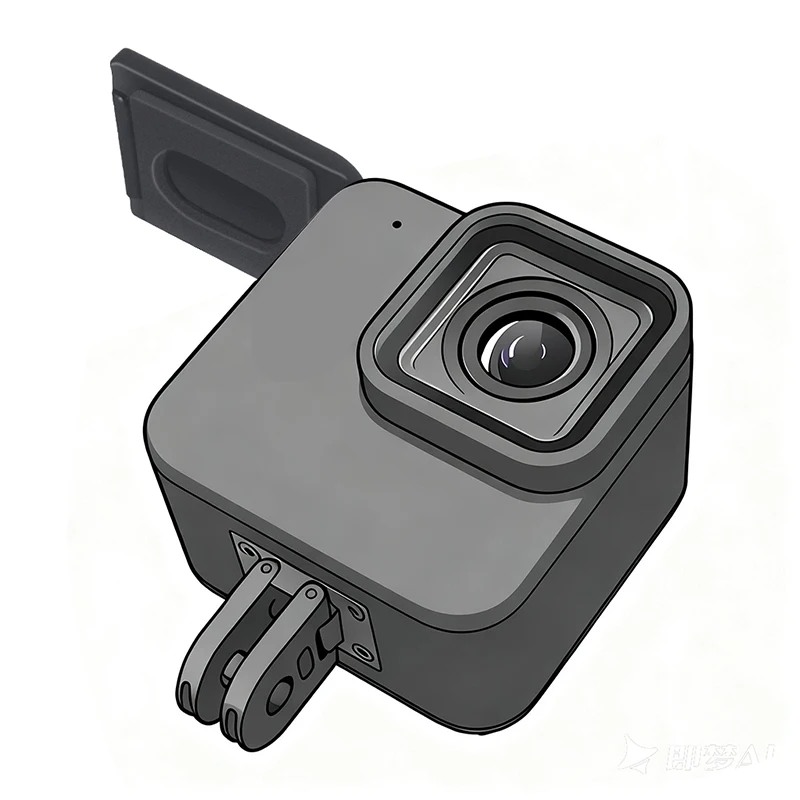 Flip Batterie Seiten abdeckung für Gopro Hero 11 schwarz Mini abnehmbare Batterie Tür deckel Lade koffer Anschluss für Gopro 11 Mini Zubehör – Detail 1