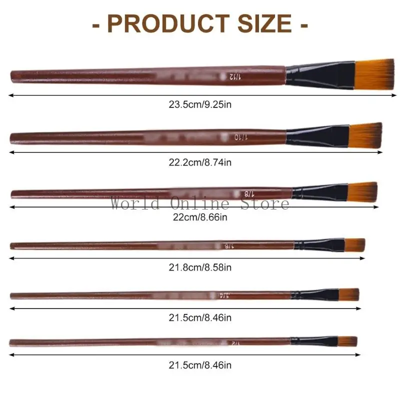 6 pcs pincel conjunto