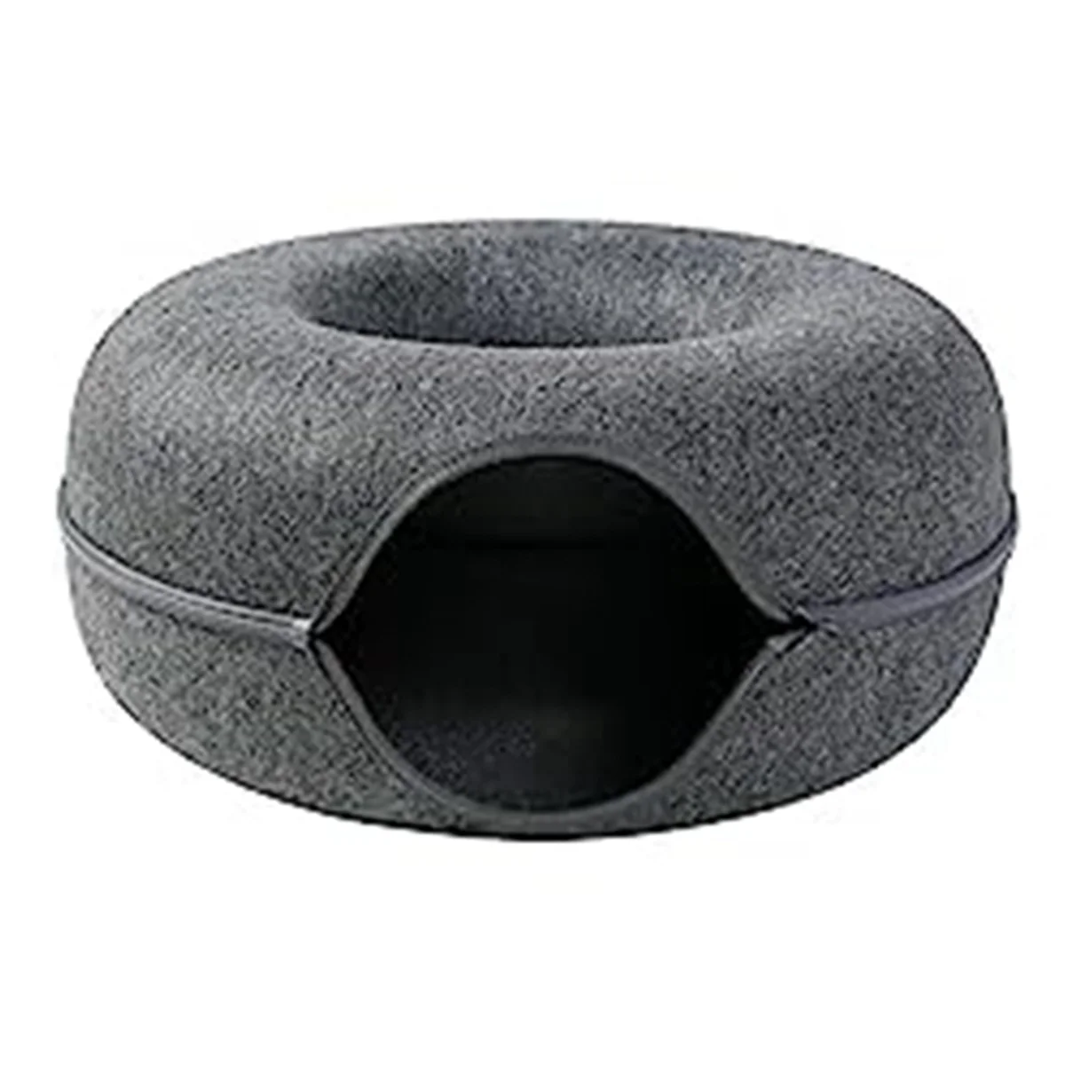 Peekaboo-Cat-Cave,Cat Tunnel Bed for Indoor Cats,Detachable Round Cat-Felt & Washable Interior Cat-Play Tunnel