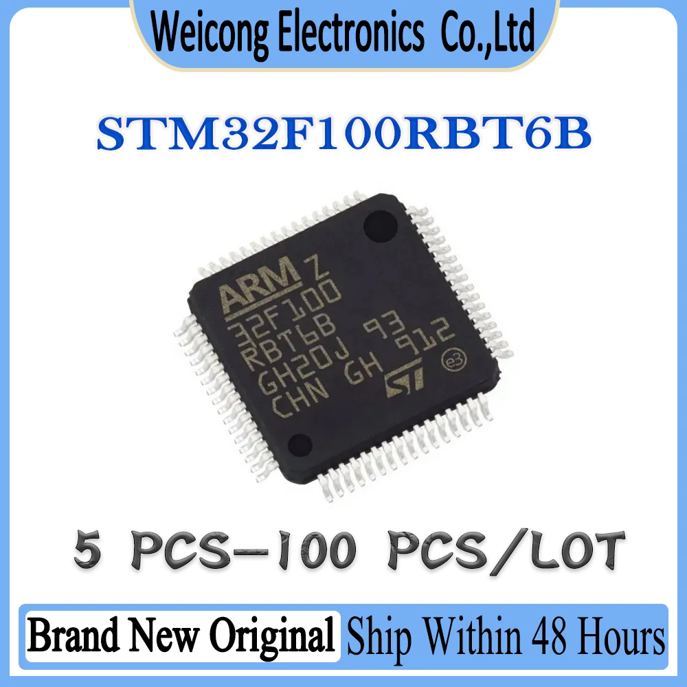 STM32F100RBT6B STM32F100RBT6 STM32F100RBT STM32F100RB STM32F100R STM32F100 STM32F STM32 STM IC MCU Chip LQFP-64