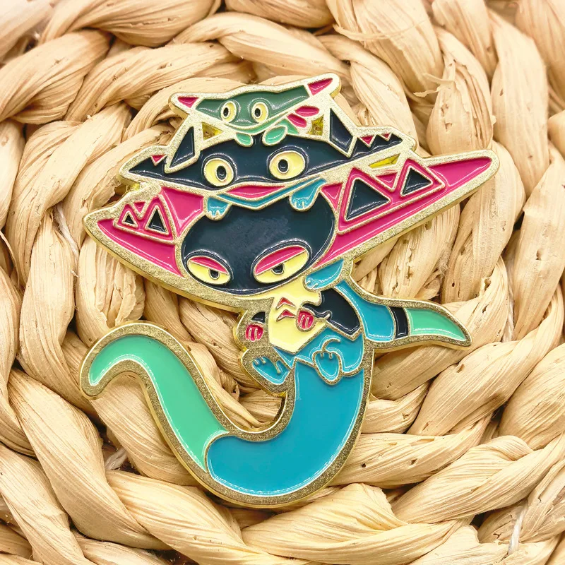 Dragapult Abzeichen Anime Monster Pins Japanisches Spiel Anhänger Broschen für Tasche Rucksack Kleidung Revers ACG Cosplay Spielzeug Geschenk Deko – Detail 5