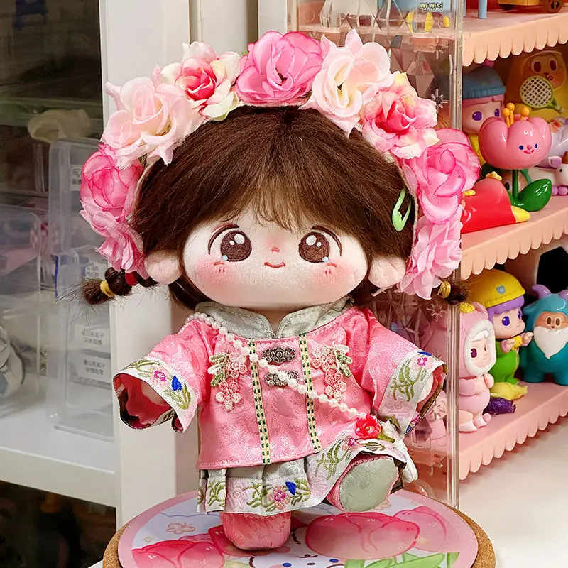 Dalam stok buatan tangan 5 buah/Set 20cm pakaian tradisional Cina Hanfu tidak ada atribut pakaian boneka mewah pakaian Cos setelan