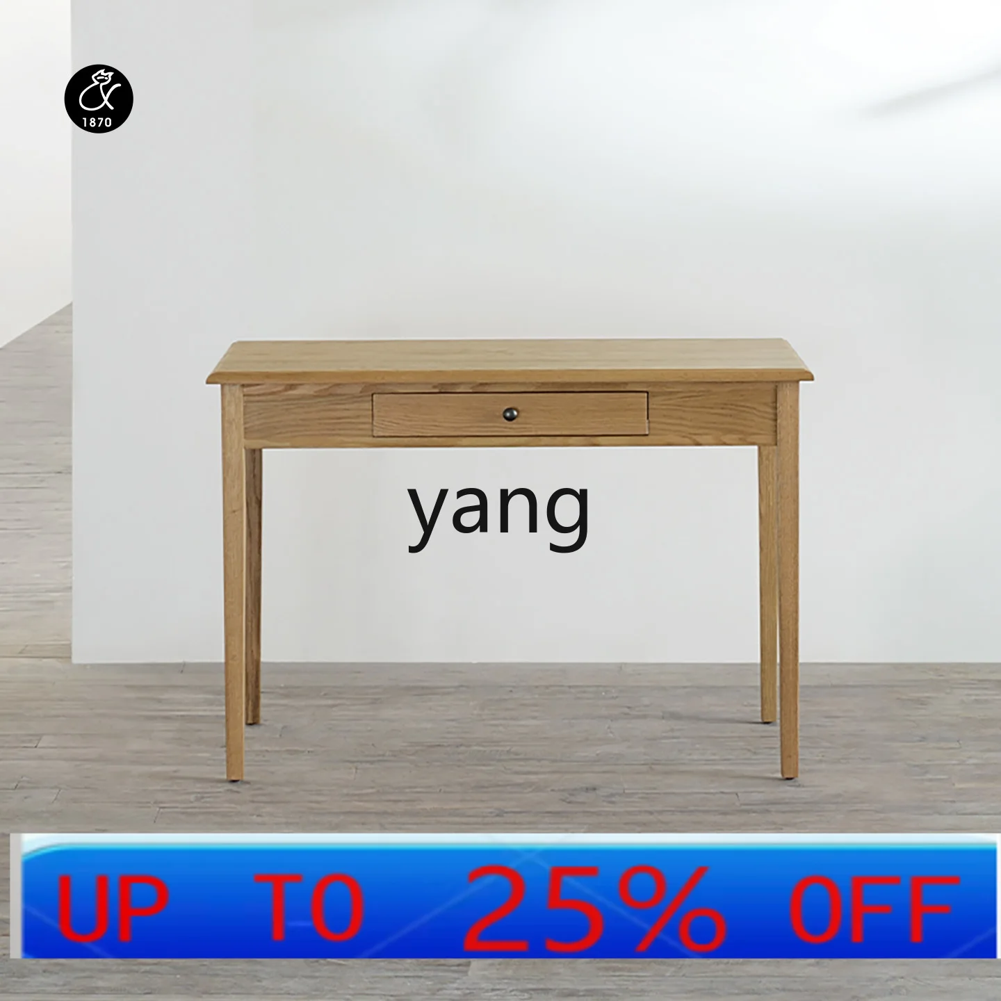 

LMM retro solid wood desk European oak home simple writing table