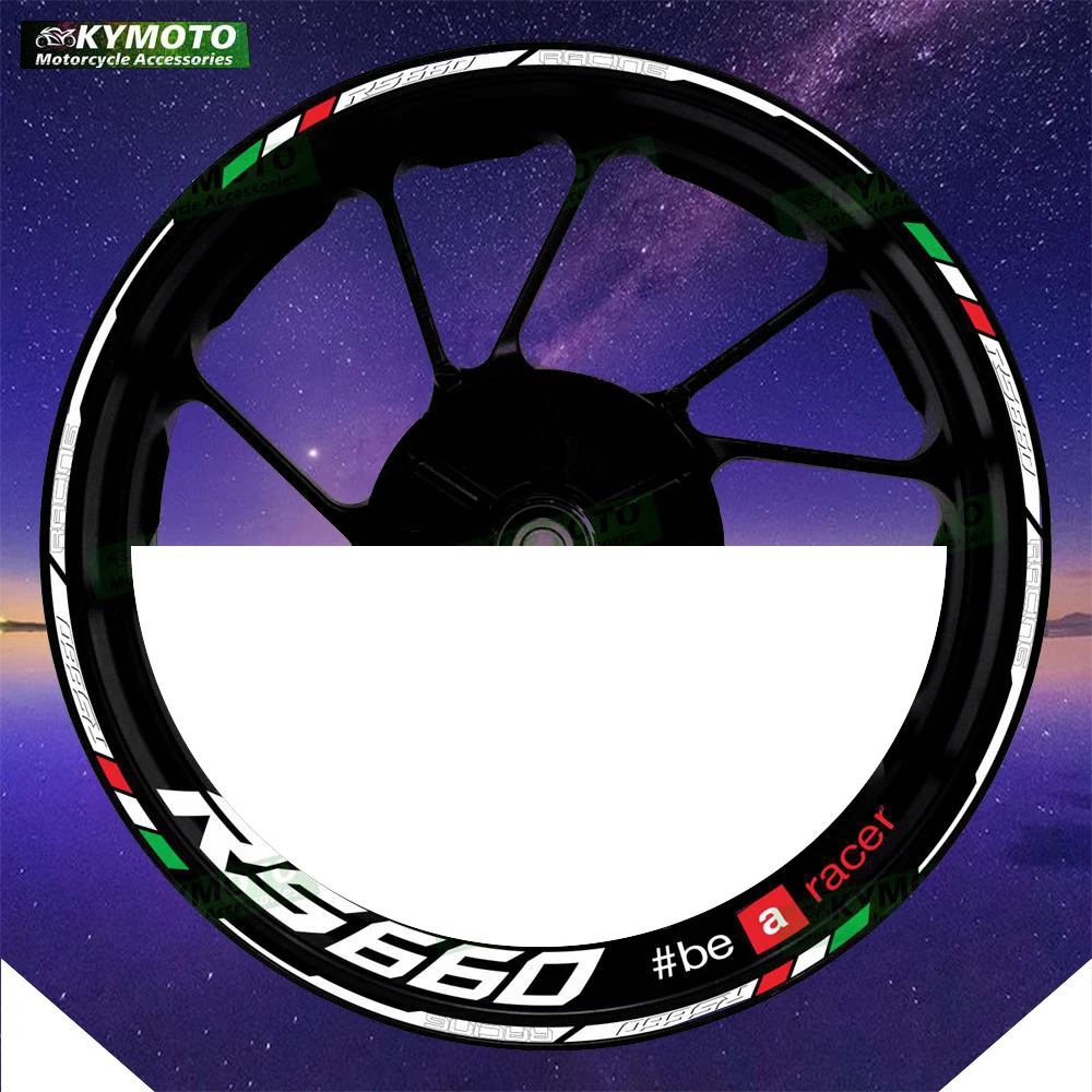 

Для Aprilia RS660 RS 660 аксессуары для мотоциклов 17-дюймовые наклейки на передние и задние колеса обтекатель колеса светоотражающие наклейки украшения