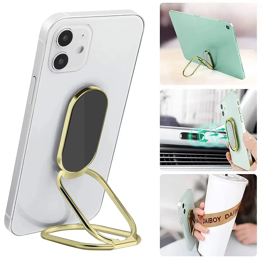 حامل متعدد الوظائف قابل للطي قابل للدوران كسول الظهر ملصق حلقة مشبك حامل هاتف للهاتف المحمول والكمبيوتر اللوحي حامل الهاتف المحمول #2