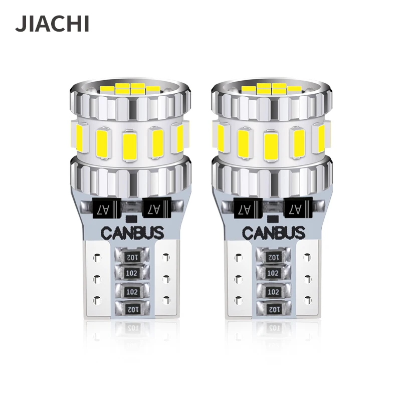 jiachi 50pcs 501 led replacement bulb for car t10 w5w 3014 18smd led courtesy inner tail light 194 led auto lamp 6000k