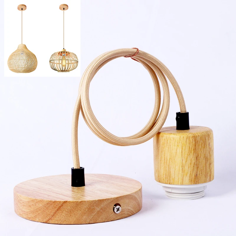 

Wood Pendant Lamp Basea E27 Wooden Pendant Lights For Bedroom Home Living Room Decor Natural Color Hanging Lights Fixture