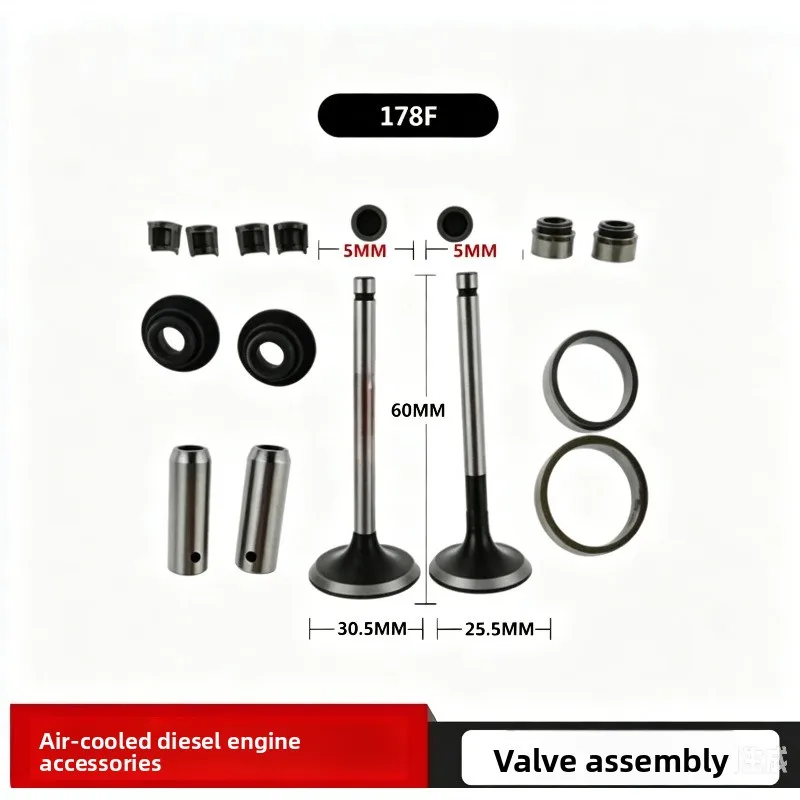 170F 173F 178F 186F 186FA 188F 192F Diesel Engine Intake Exhaust Valve Kit Spare Parts