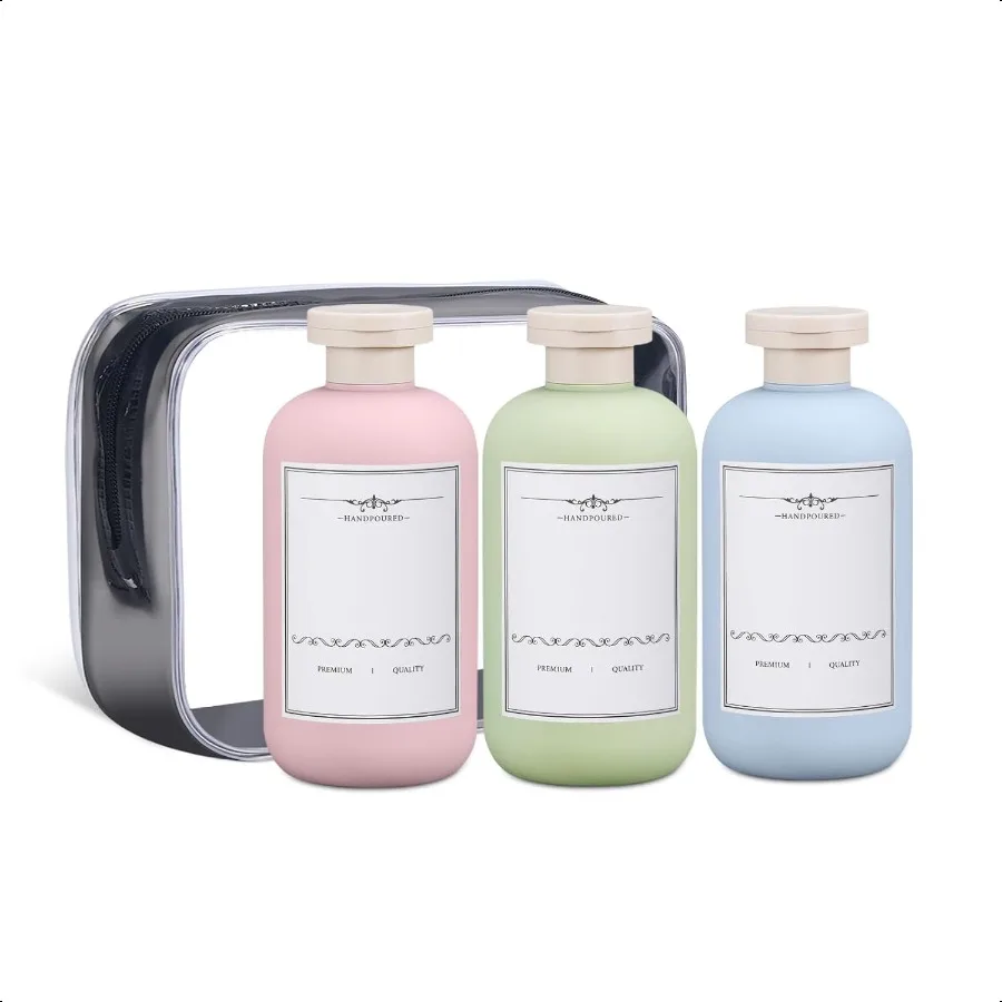 

10 oz Plastic Leak Proof Travel Bottles for Toiletries Plastic Travel Size Containers Shampoo and Conditioner Bottles Plastic R