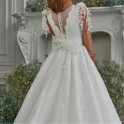 Preciosos vestidos de flores para niña, vestido de fiesta de primera comunión para bodas, satén, línea A, largo hasta el suelo, princesa bohemia, fiesta de noche para niños