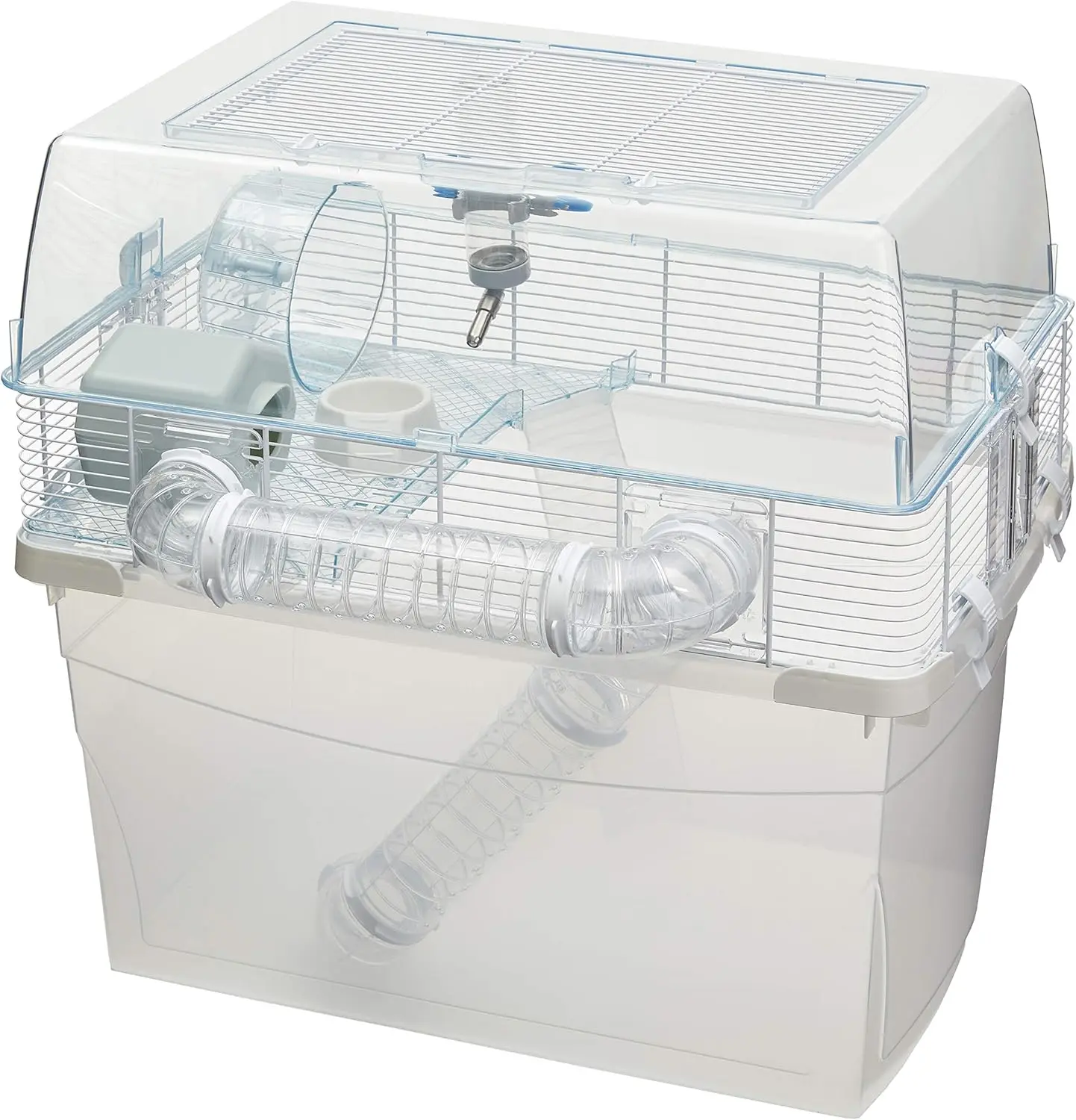 

Duna Space Hamster Cage, Extra-Deep 11.5-Inch Base Promotes Instinctual Burrowing While Containing Litter & Debris, Includes All