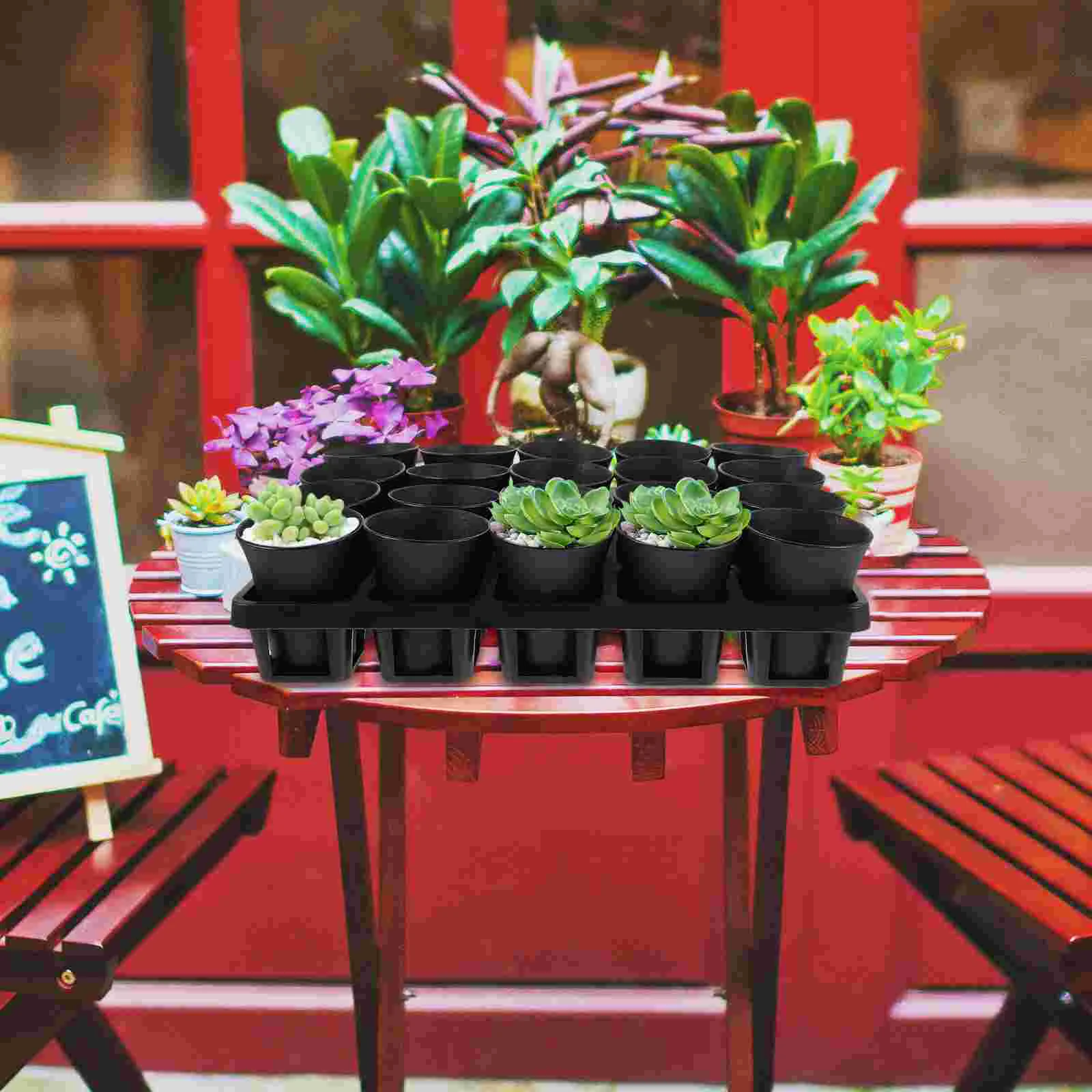 

2 Flower Planting Holder Planting Container Mini Mini Flowerpot Planter Set Garden Supply Tools Plastic