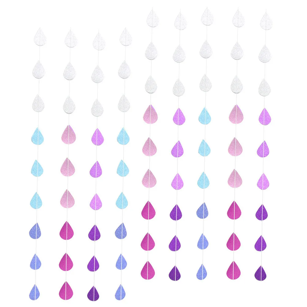 

9 Strings Rain Drops Garland Hanging Water Decor for Birthday Party Window Display Home Wedding Background Prop