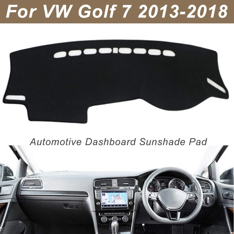 For Volkswagen Golf 7 2013-2018 Anti-Glare Dashboard Cover Dash Mat Non-Slip Sun Shade Pad Interior Protector
