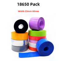 Width 23 ~ 80mm 2/5m 18650 Lithium Battery Heat Shrink Tube Li-ion Wrap Cover Skin PVC Shrinkable Film Sleeves Insulation Sheath