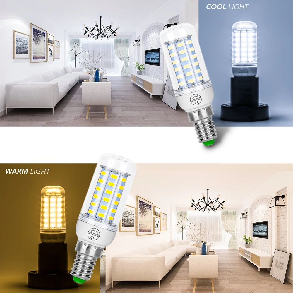 2PCS LED Light Bulb E27 Corn Lamp GU10 Chandeliers E14  AC220V LED Bulbs G9 Cool/Warm White B22 For Indoor Bedroom Lighting 240V