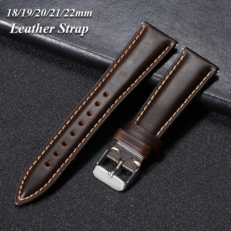 cod-325 コードバン 腕時計ベルト ブラック ラグ幅24 mm cod-325 コードバン レザー <br>腕時計 ベルト ブラック<br