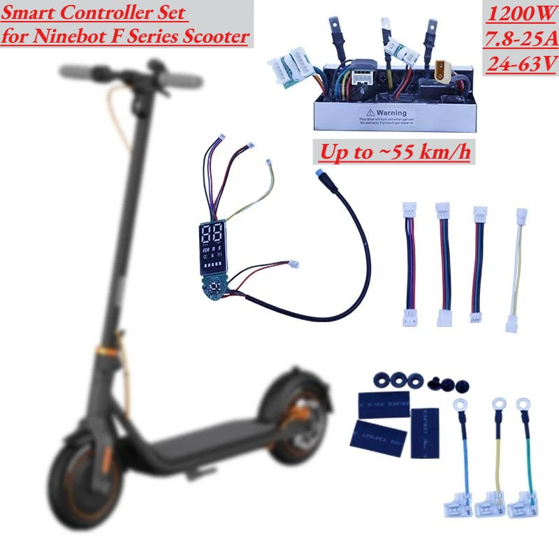 upgraded-controller-dash-kit-for-ninebot-f20-f25-f30-f40-scooter-1200w-24v-63v-bluetooth-gsic-3-speed-cruise-led-display
