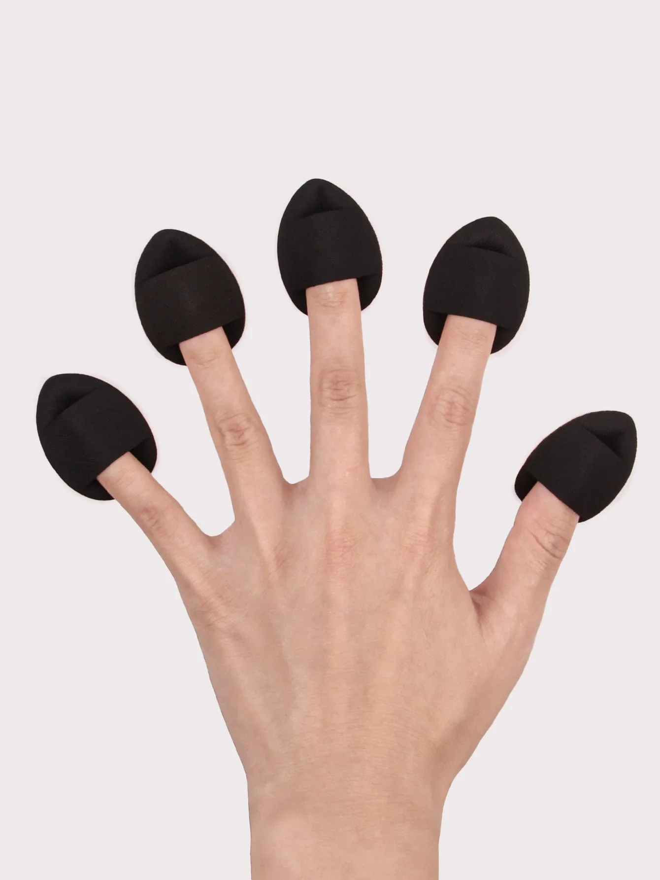 Conjunto de mini esponja de maquiagem para polegar, 7 peças, absorção zero, almofada multicolorida para corretivo facial e aplicação portátil na ponta dos dedos