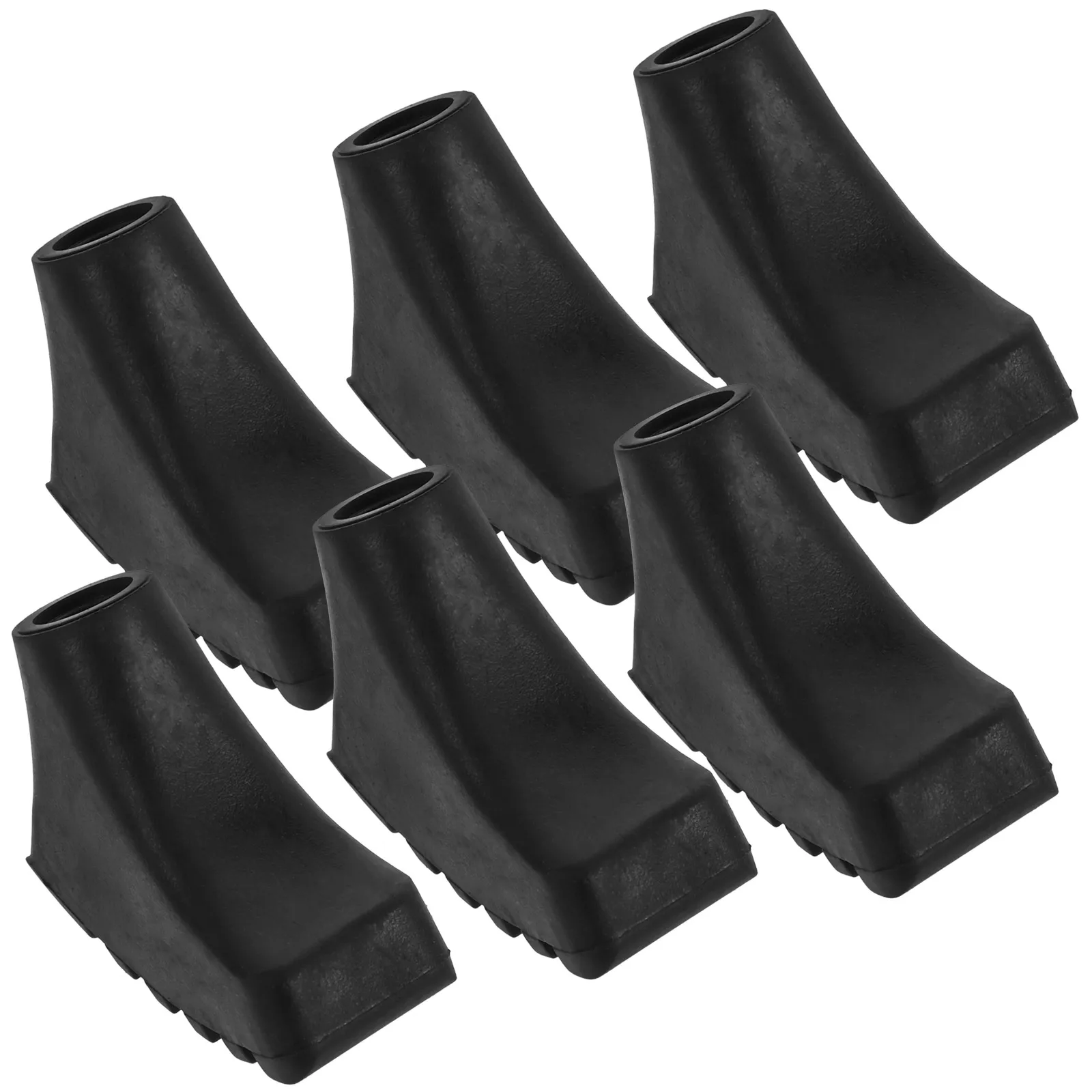 

6Pcs Hiking Pole Foot Covers Trekking Pole Tips Anti-Slip Wear-Resistant Walking Stick Cane Tip Replacement Crutch Pads
