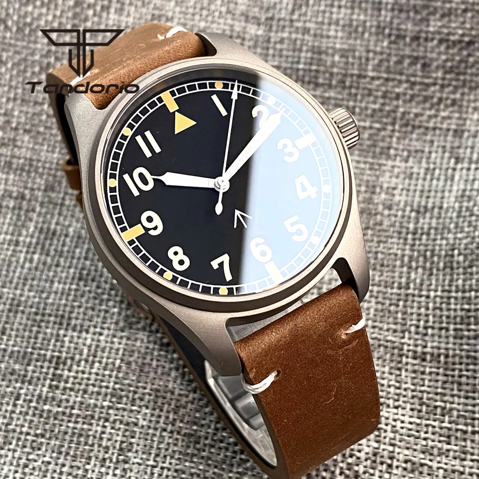 Tandorio Titanium NH35A 39mm Automatic Pilot Dive Watch for Men