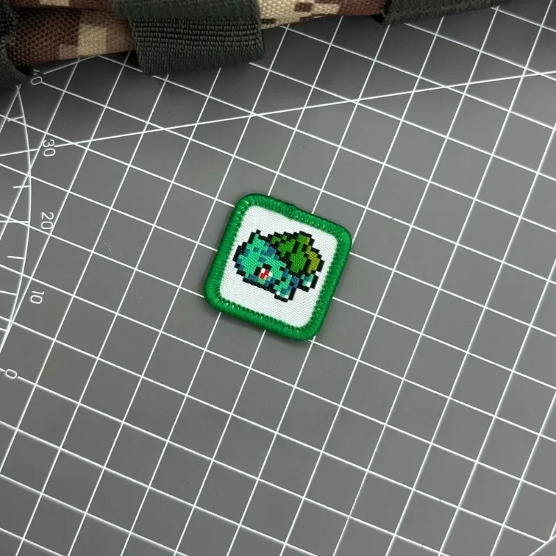 Pikachus Game Perifere Kawaii Anime Geweven Label Rugzak Kleding Patch Decoratie Charmander Squirtle Accessoires Cadeau