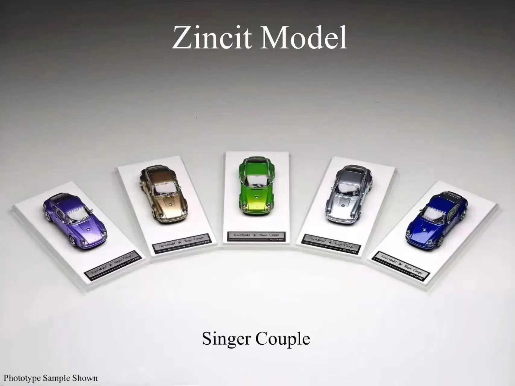ZM 1:64 Porsche Singer 911 Coupe Exhibition Limited Alloy Diecast Model Car Collectible Gift
