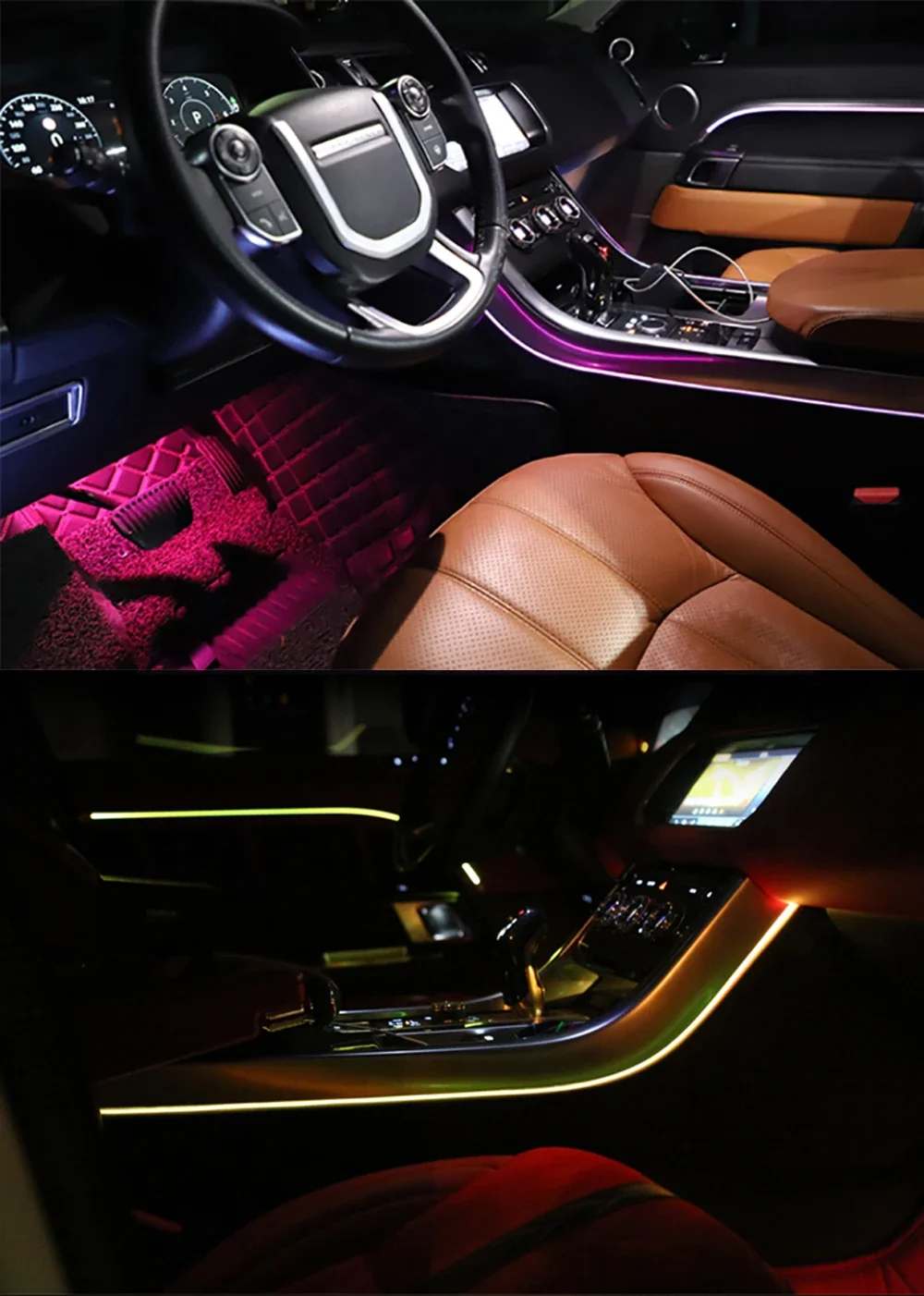 

Led Ambient Light 10/64 Colors for Range Rover sport 2013-2022 Atmosphere Light Car Car Decoration Ambient Lamp