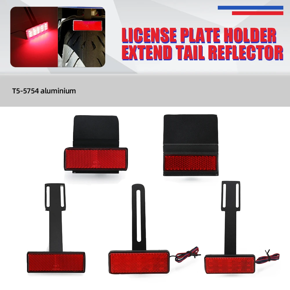 License Plate Holder Extender Tail For Honda CRF 300 L CRF300L RALLY CRF300RX CRF300 RL ABS 2024 Motorcycle Rear Plate Reflector