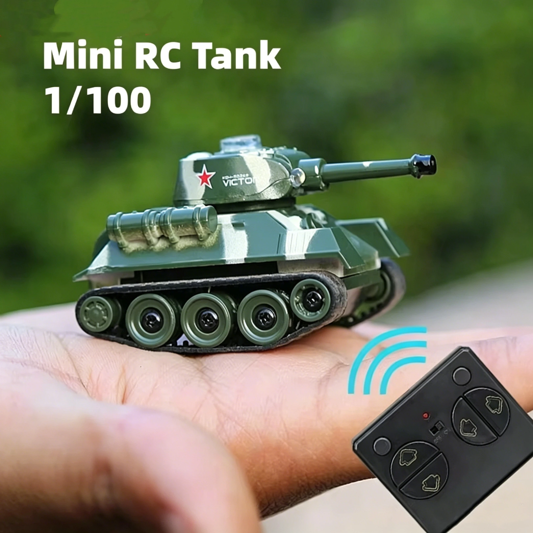 1:100 Scale Mini Tiger RC Tank Model ImitateRemote Radio Remote Control Tank Electronic Boys Toys for Children Kids Gifts