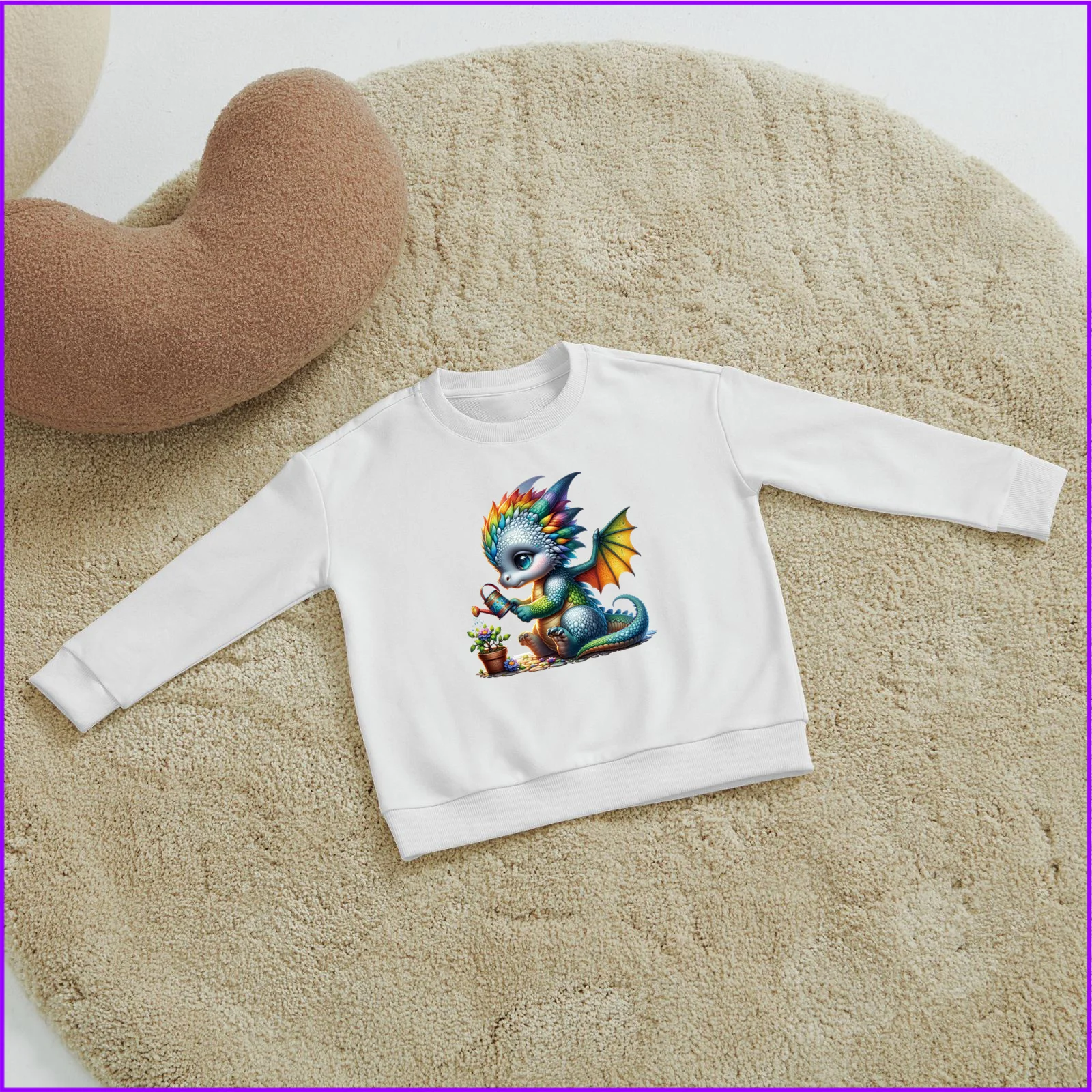 Cute Dragon Animal Sja1398 Kids Boys Girls Hoodies Sweatshirts Clothing Sweatshirts Tops Teen Clothes Rainbow Friends High Night