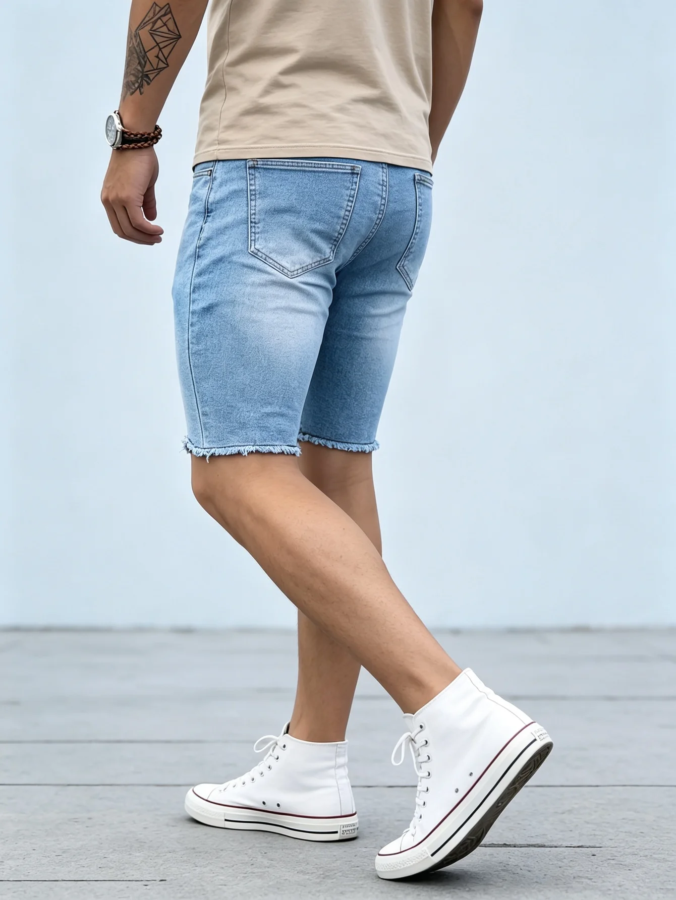 American Trendy Urban Street Denim Skinny Jeans for Men, Y2K Stretch Pants, Daily Wear Gift view 4