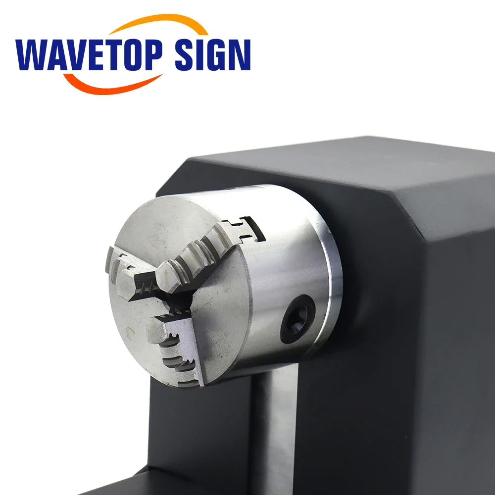 Поворотная насадка WaveTopSign с патронами, 2-фазный 3-фазный шаговый двигатель, вращающийся рабочий стол для станка для лазерной гравировки и резки CO2