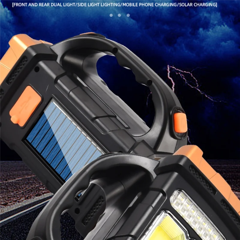 

Rechargeable Solar LED Flashlight Solar LED Light COB Work Light Charge Mobile Phone Camping Lamp