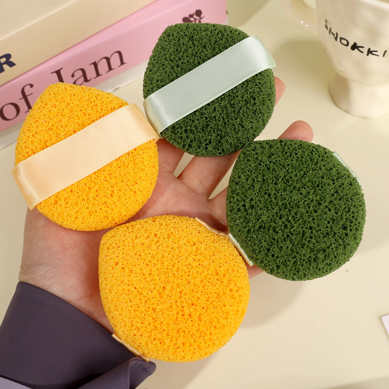 Exfoliating Face Wash ฟองน้ําทําความสะอาด Blackhead Removal Mud Mask Cleaner พัฟแต่งหน้า Remover โฟมฟองน้ํา Face Clean Pads เครื่องมือ