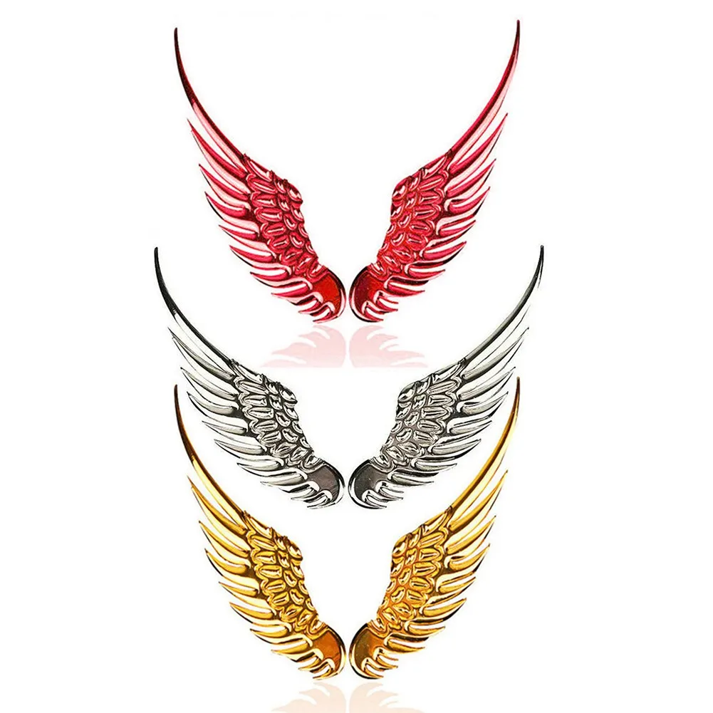 2PCS Personality Creative Angel Wings Car Decal Car Trunk Logo Decoration Wings Car Decal Accessory Decoration PVC Car Supplies