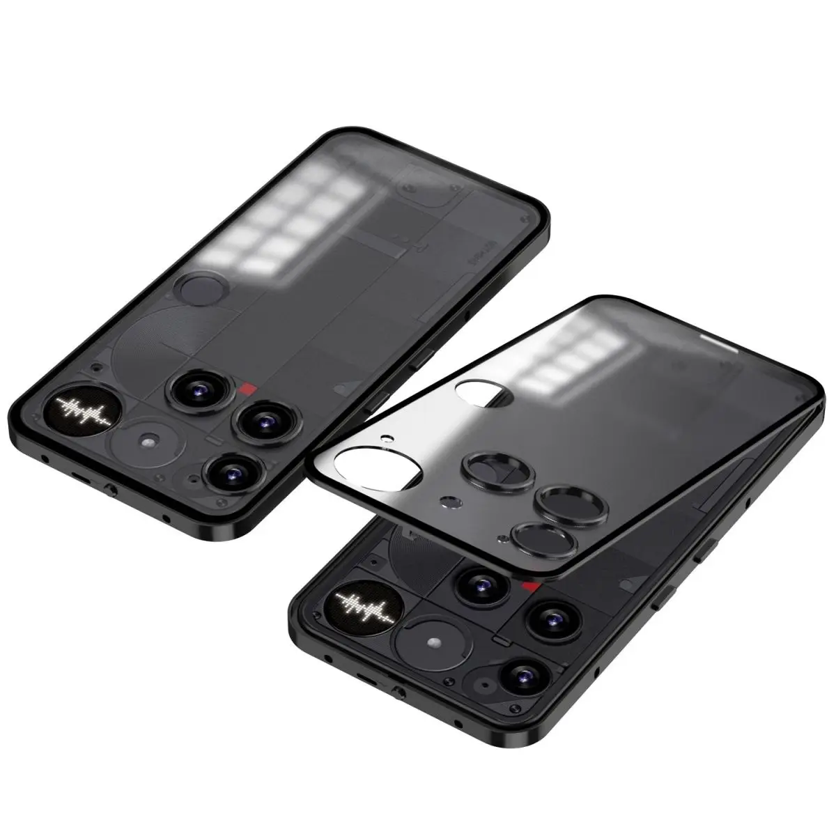 Metal Bumper Case For Nothing Phone 3 Snap-on Matte Back Cover Shockproof Aluminum Alloy Frame Protective Case
