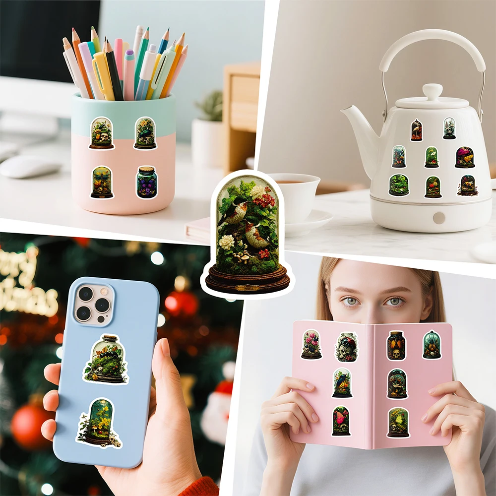 10/30/56 قطعة زجاجات نبات الحشرات الرجعية ملصقات كول الكرتون الجمجمة الشارات DIY بها بنفسك محمول زجاجة ماء الهاتف الدراجة ملصق الديكور #6