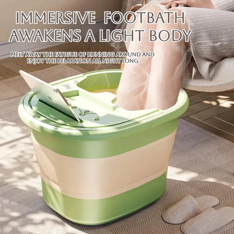 

Портативная ванна для ног для домашнего использования, питательная и складная ванна для ног, массажная раковина для икр