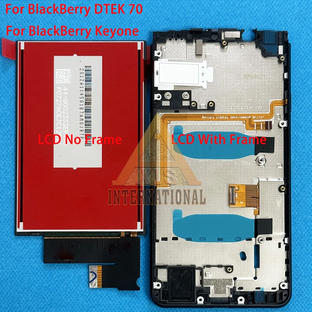 Pantalla LCD de 4,5 pulgadas para móvil, digitalizador con Panel táctil, Marco para BlackBerry Keyone DTEK 70