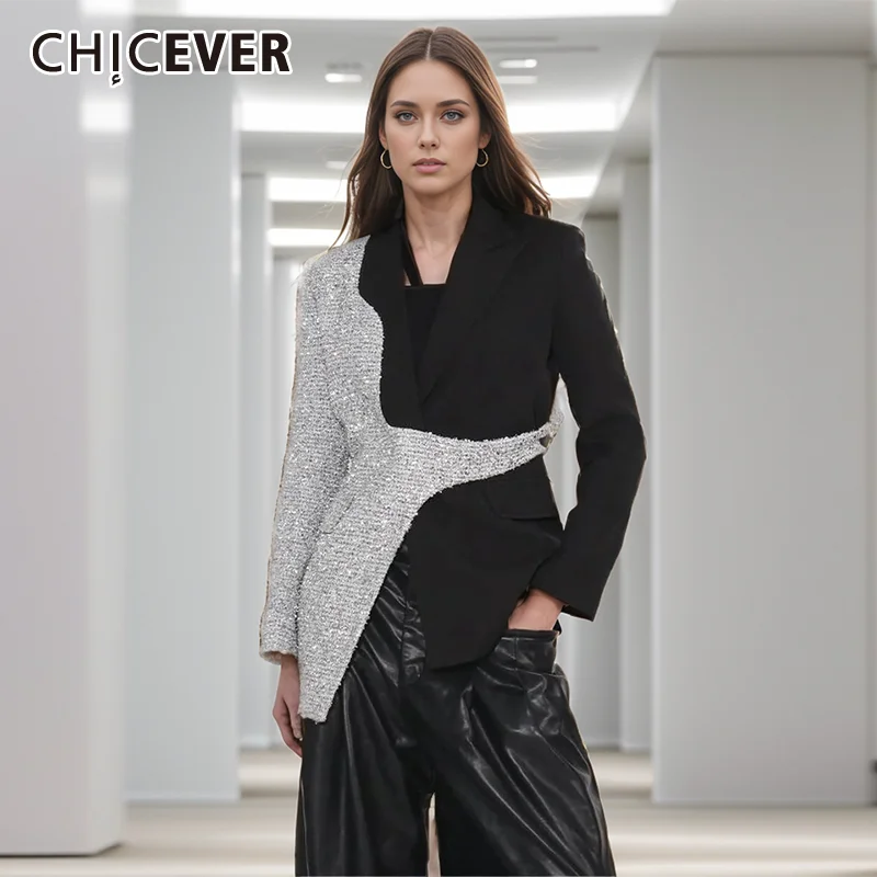 

Женский блейзер с отложным воротником, длинным рукавом