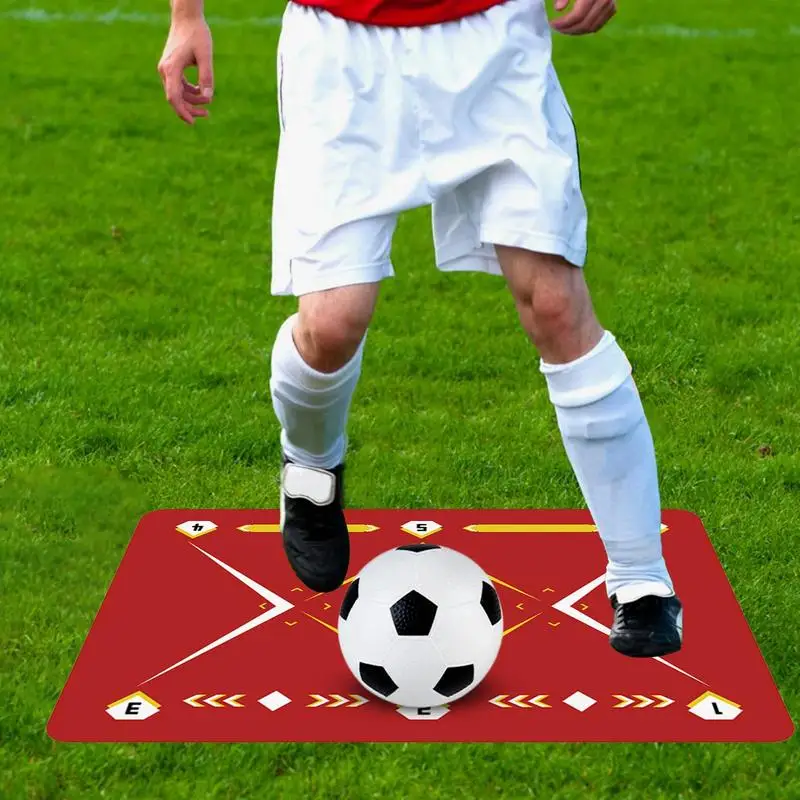 Football Footstep Training Mat 90x60cm Football Pad For Practice Shock Absorption Dribbling Rug Soccer Agility Exercising