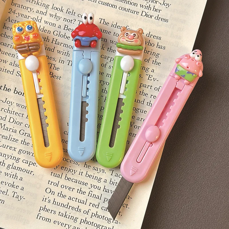 Kawaii Cartoon Anime Portable Utility Knife Cute Creative Hand Account Paper Cutting Tools Unpack Express Unboxing Artifact